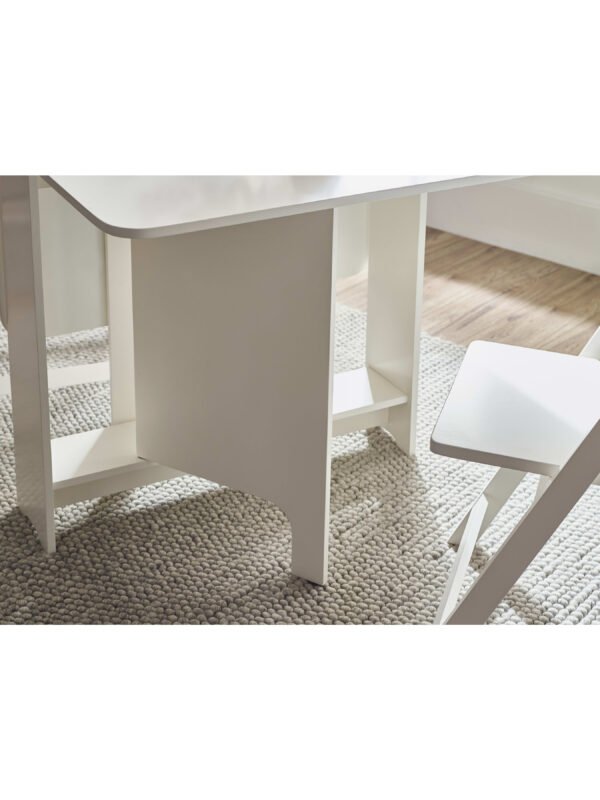 Gatan 2 Seater Compact Drop Leaf Dining Set with Folding Chairs - Image 4