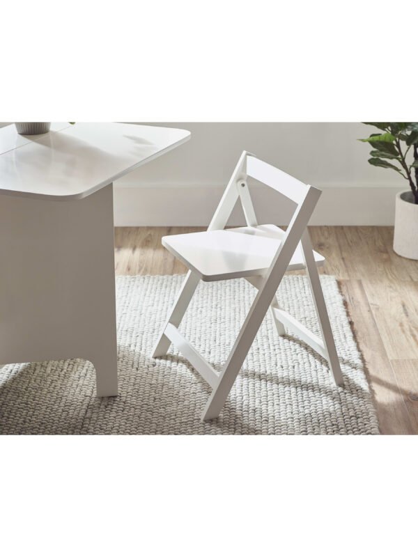 Gatan 2 Seater Compact Drop Leaf Dining Set with Folding Chairs - Image 6
