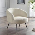 Gigi Boucle Accent Chair – Ivory