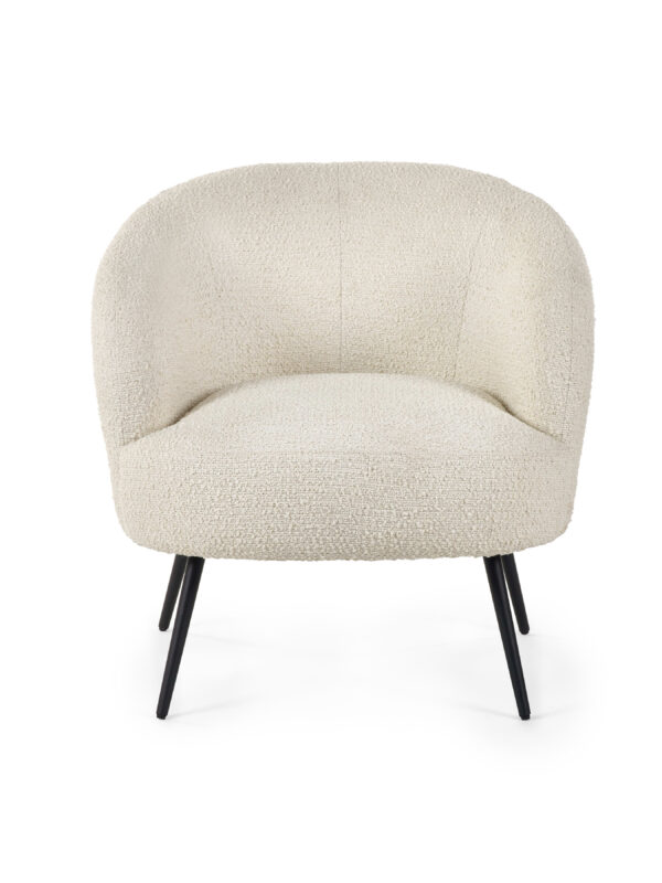 Gigi Boucle Accent Chair - Ivory - Image 3