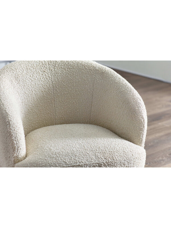 Gigi Boucle Accent Chair - Ivory - Image 4