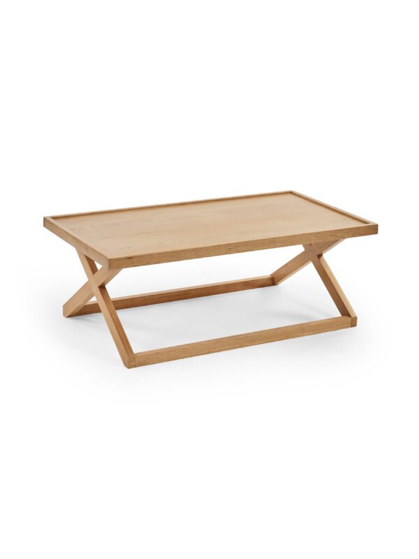 Haddon Rectangular Coffee Table with Cross Leg Base - Image 2