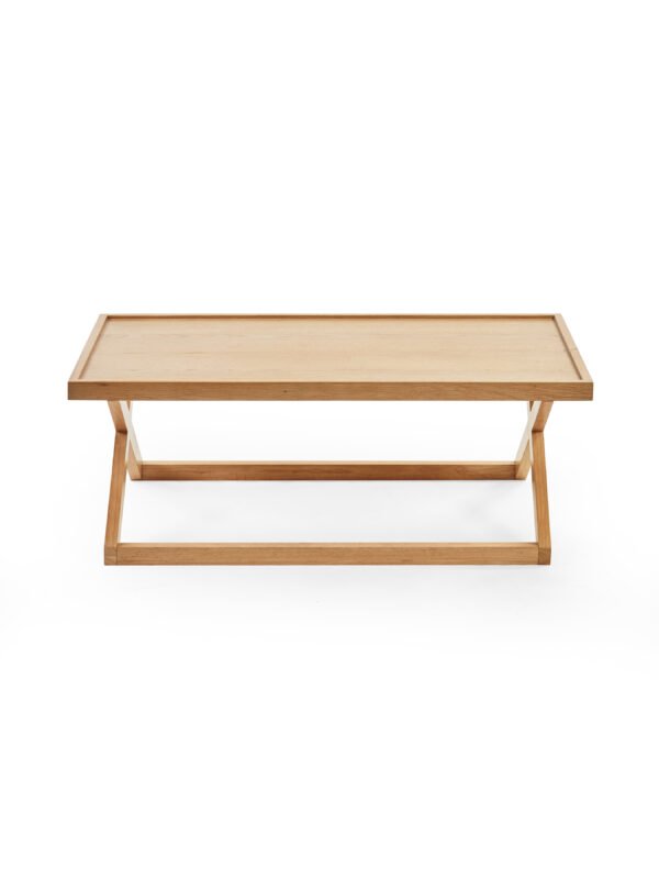 Haddon Rectangular Coffee Table with Cross Leg Base - Image 3