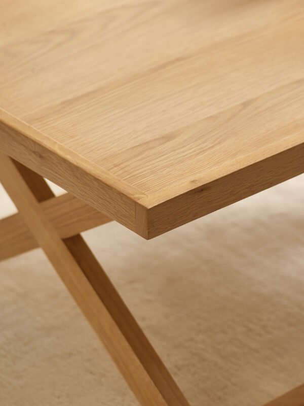Haddon Rectangular Coffee Table with Cross Leg Base - Image 6