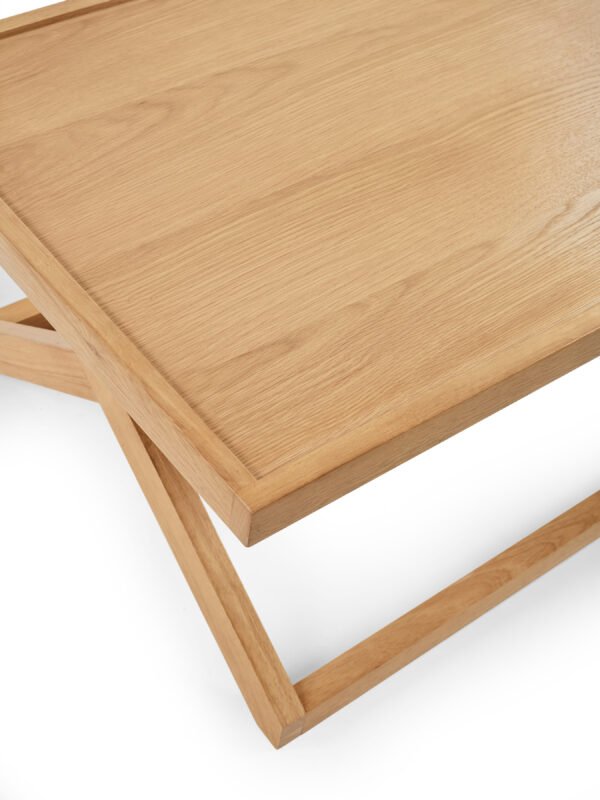 Haddon Rectangular Coffee Table with Cross Leg Base - Image 7