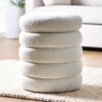 Hailey Ivory Bouclé Upholstered 40cm Storage Stool