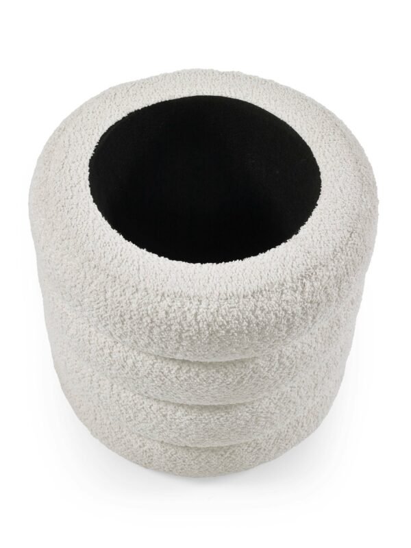 Hailey Ivory Bouclé Upholstered 40cm Storage Stool - Image 11