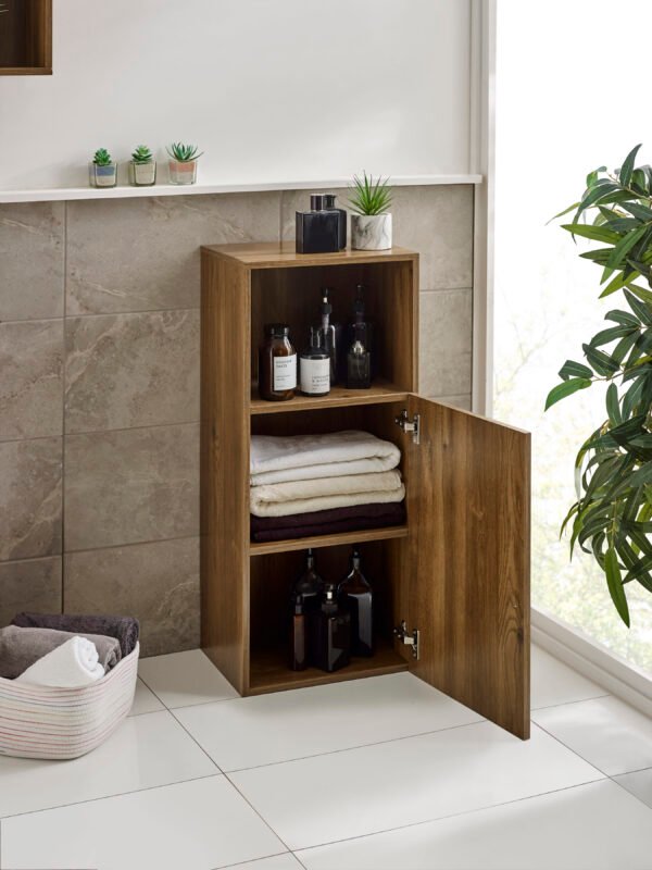 Hampshire Walnut Effect Bathroom Storage Cabinet - Image 2