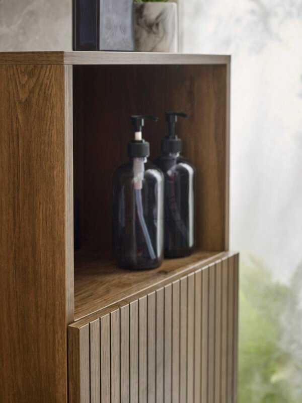 Hampshire Walnut Effect Bathroom Storage Cabinet - Image 5