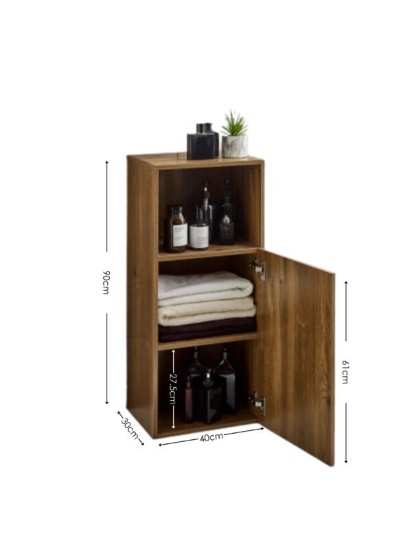 Hampshire Walnut Effect Bathroom Storage Cabinet - Image 8