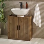 Hampshire Walnut Effect Under Sink Bathroom Storage Unit