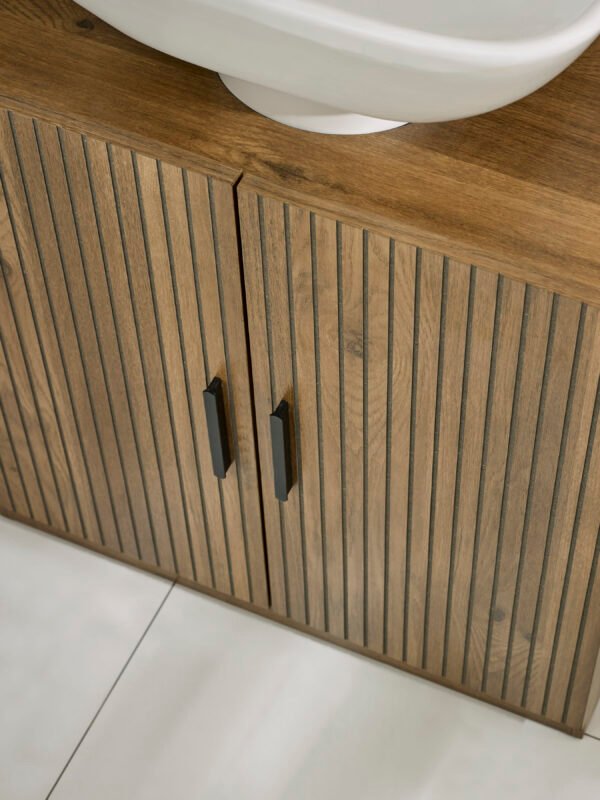 Hampshire Walnut Effect Under Sink Bathroom Storage Unit - Image 5
