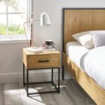 Harlow Light Oak Effect 1 Drawer Bedside Table