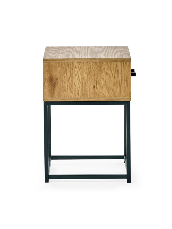 Harlow Light Oak Effect 1 Drawer Bedside Table - Image 10