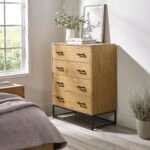 Harlow Light Oak Effect 4 Drawer Chest