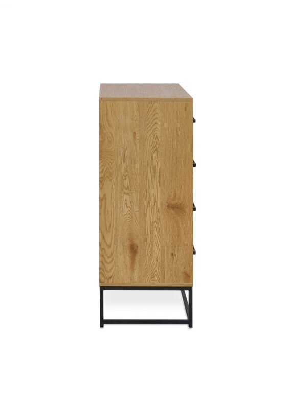 Harlow Light Oak Effect 4 Drawer Chest - Image 10
