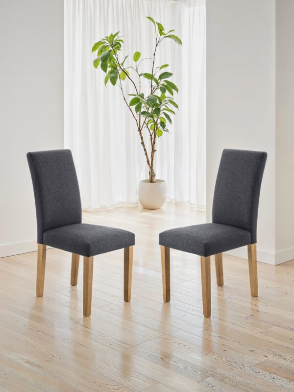 Hastings Upholstered Dining Chairs (Set of 2) – Slate Grey Linen