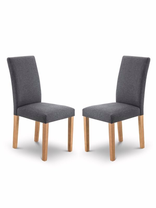 Hastings Upholstered Dining Chairs (Set of 2) - Slate Grey Linen - Image 2