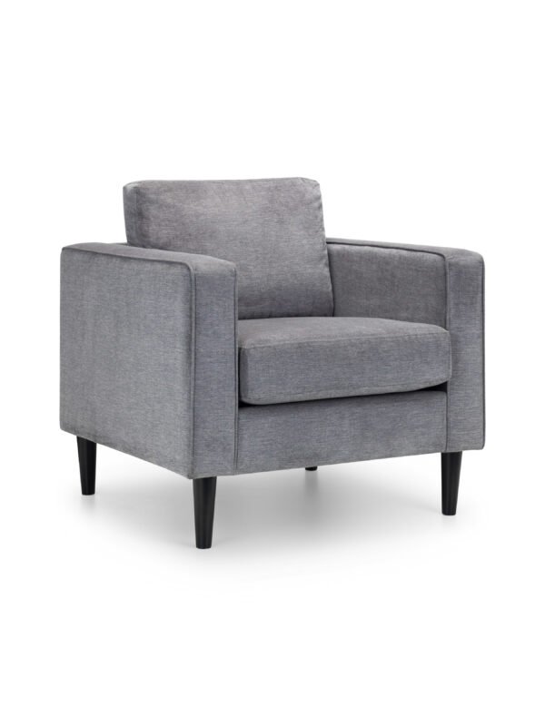 Hayward Chair - Grey Chenille Fabric - Image 2