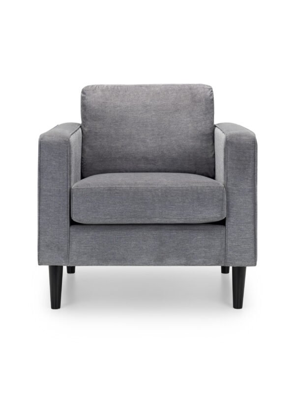 Hayward Chair - Grey Chenille Fabric - Image 3