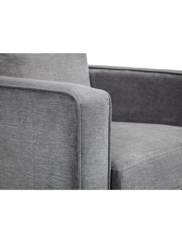 Hayward Chair - Grey Chenille Fabric - Image 4