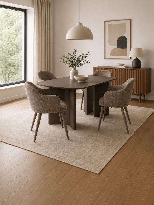 Hazel Upholstered Dining Chair (Set of 2) - Taupe Textured Fabric - Image 13