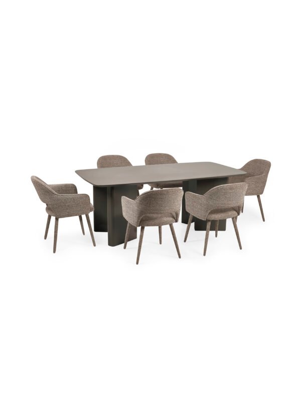 Hazel Upholstered Dining Chair (Set of 2) - Taupe Textured Fabric - Image 15