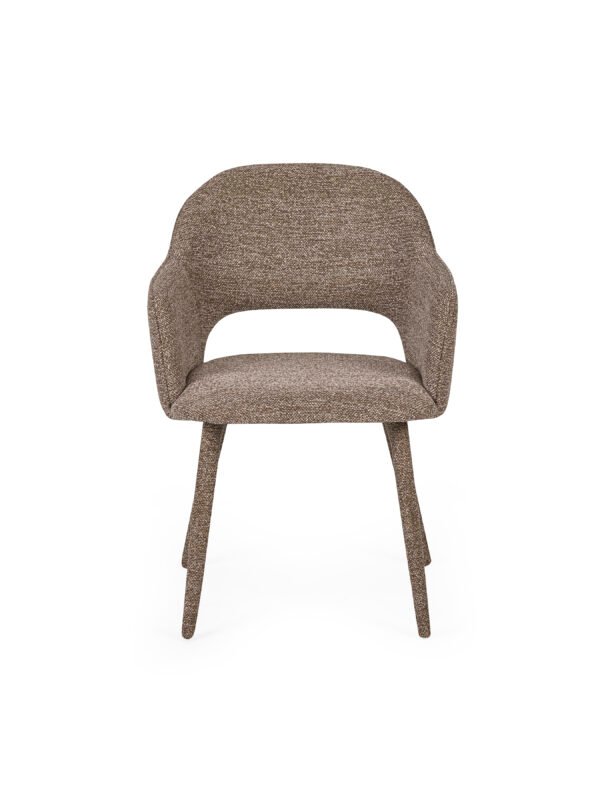Hazel Upholstered Dining Chair (Set of 2) - Taupe Textured Fabric - Image 5