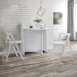 Helsinki 2 Seater Compact Drop Leaf Dining Set with Folding Chairs