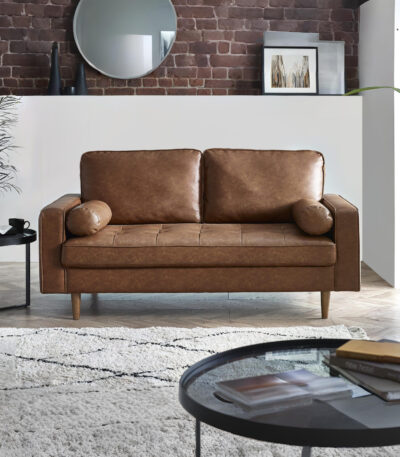 Henley Upholstered 3 Seater Sofa with Bolster Cushions