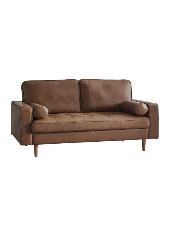 Henley Upholstered 3 Seater Sofa with Bolster Cushions - Image 2