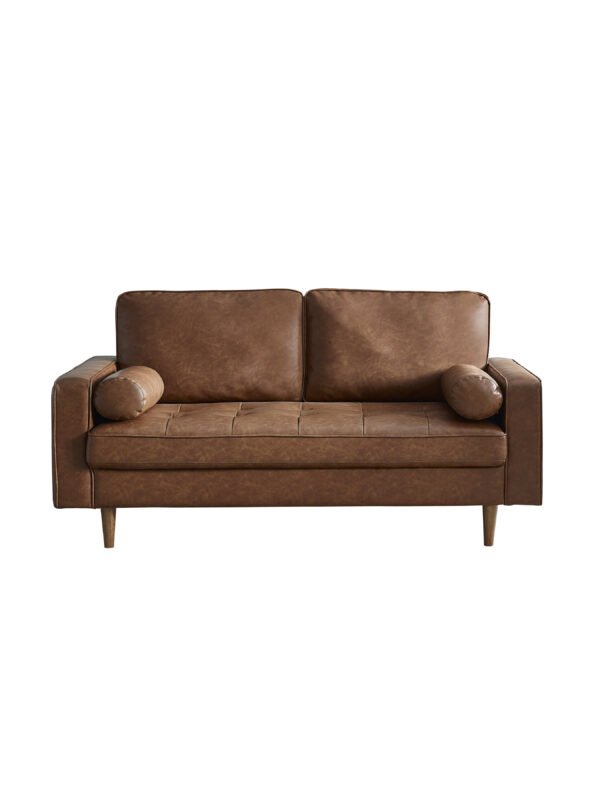 Henley Upholstered 3 Seater Sofa with Bolster Cushions - Image 3