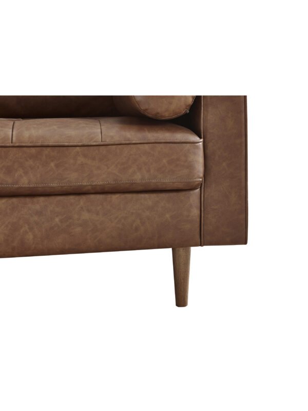 Henley Upholstered 3 Seater Sofa with Bolster Cushions - Image 4