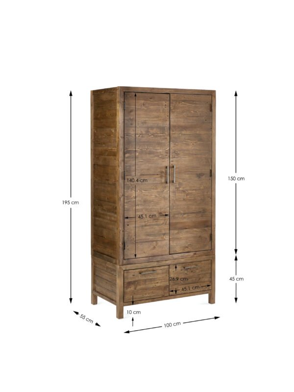 Heritage 2 Door Wardrobe - Image 9