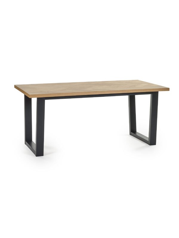 Hilton Oak Veneer Herringbone Dining Table - Image 2