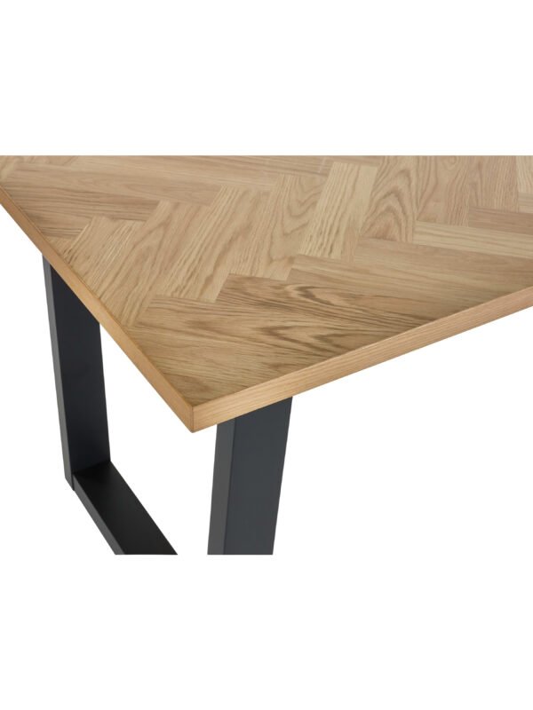 Hilton Oak Veneer Herringbone Dining Table - Image 4