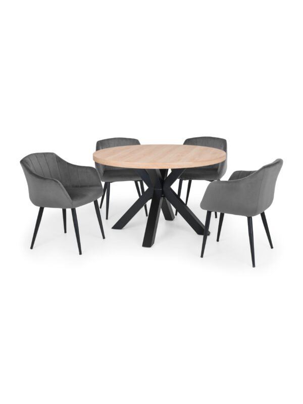 Set Of 2 Hobart Scalloped Dining Chairs - Grey - Image 8