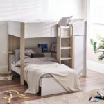 Horizon 90cm Single White and Wood Effect Multiway Bunk Bed
