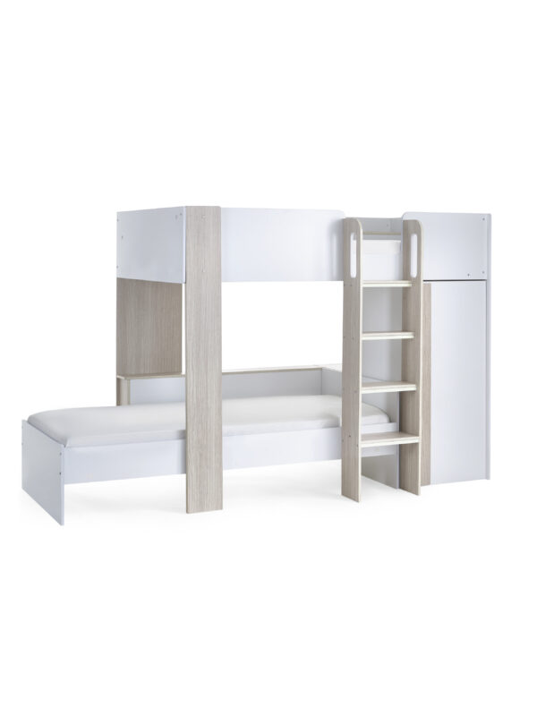 Horizon 90cm Single White and Wood Effect Multiway Bunk Bed - Image 5