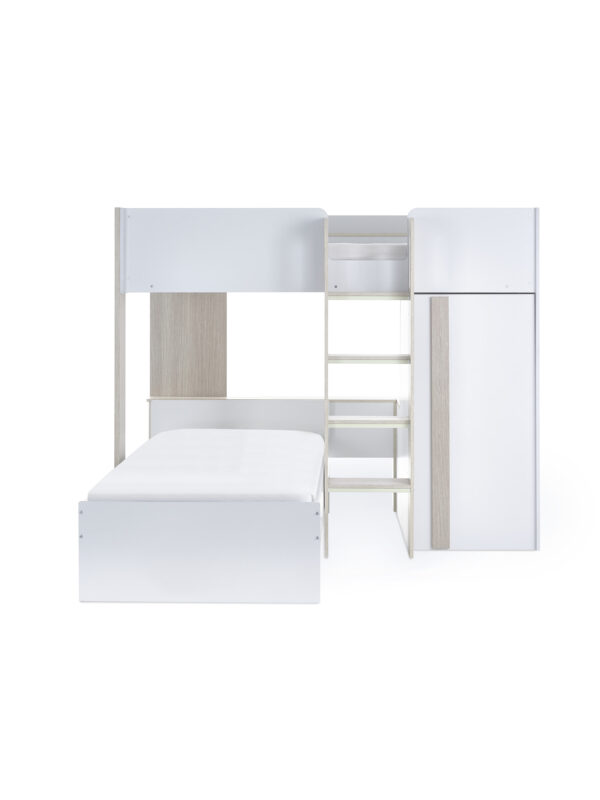 Horizon 90cm Single White and Wood Effect Multiway Bunk Bed - Image 6