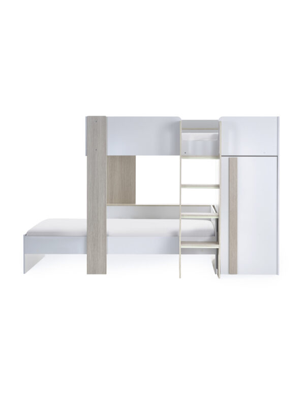 Horizon 90cm Single White and Wood Effect Multiway Bunk Bed - Image 7