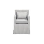 Hettie Grey Stripe Chair - Image 3