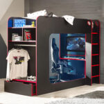 Impact 90cm Single Black and Red Gaming Bunk/Loft Bed