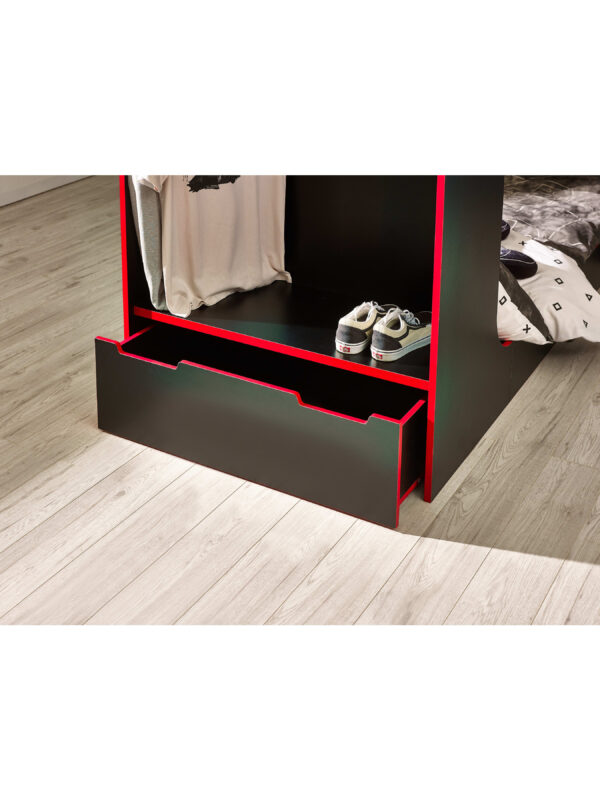 Impact 90cm Single Black and Red Gaming Bunk/Loft Bed - Image 5