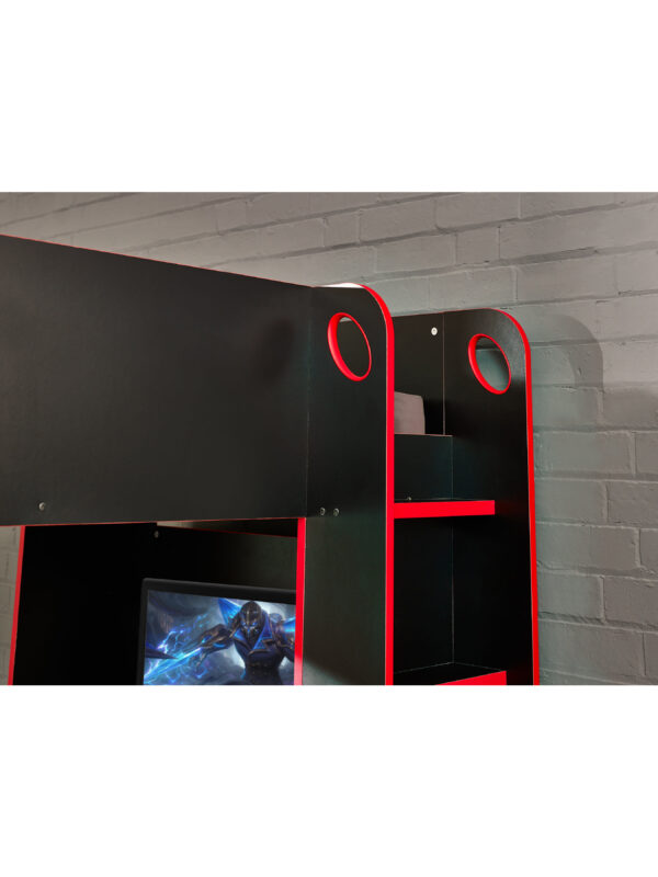 Impact 90cm Single Black and Red Gaming Bunk/Loft Bed - Image 7
