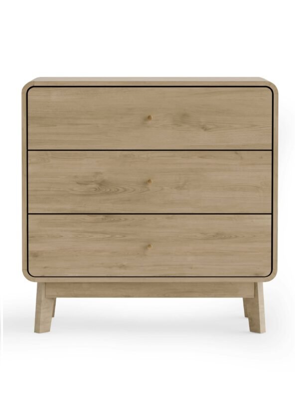 Ingrid 3 Drawer Chest Oak - Image 3