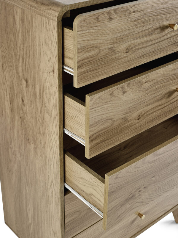 Ingrid 5 Drawer Chest Oak - Image 10