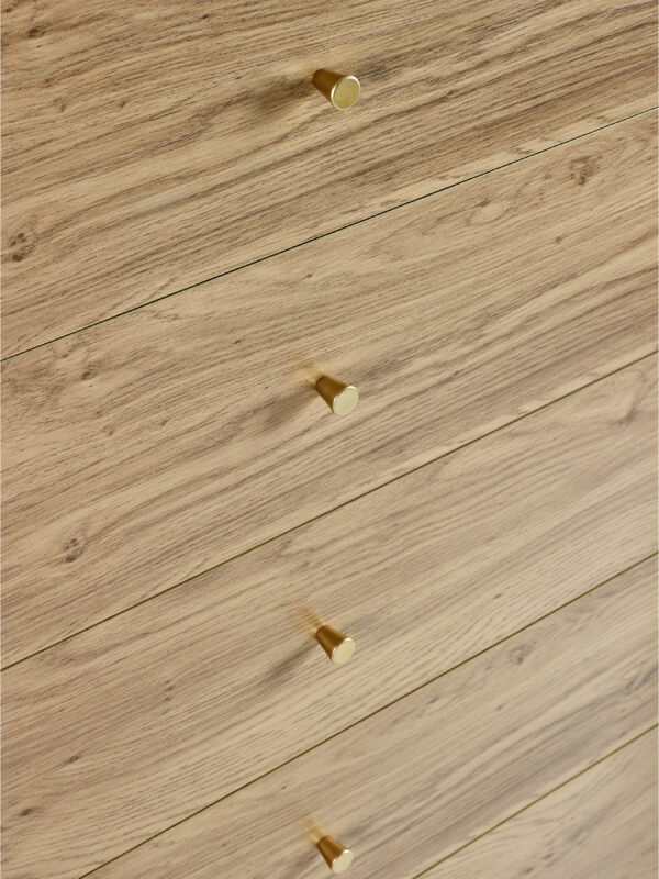 Ingrid 5 Drawer Chest Oak - Image 6