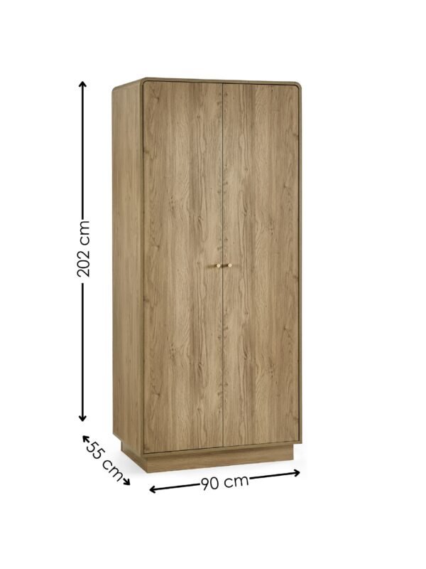 Ingrid 2 Door Wardrobe Oak - Image 13