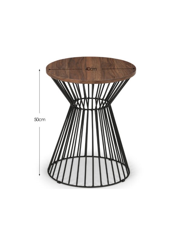 Jersey Round Side Table with Wire Base - Image 6